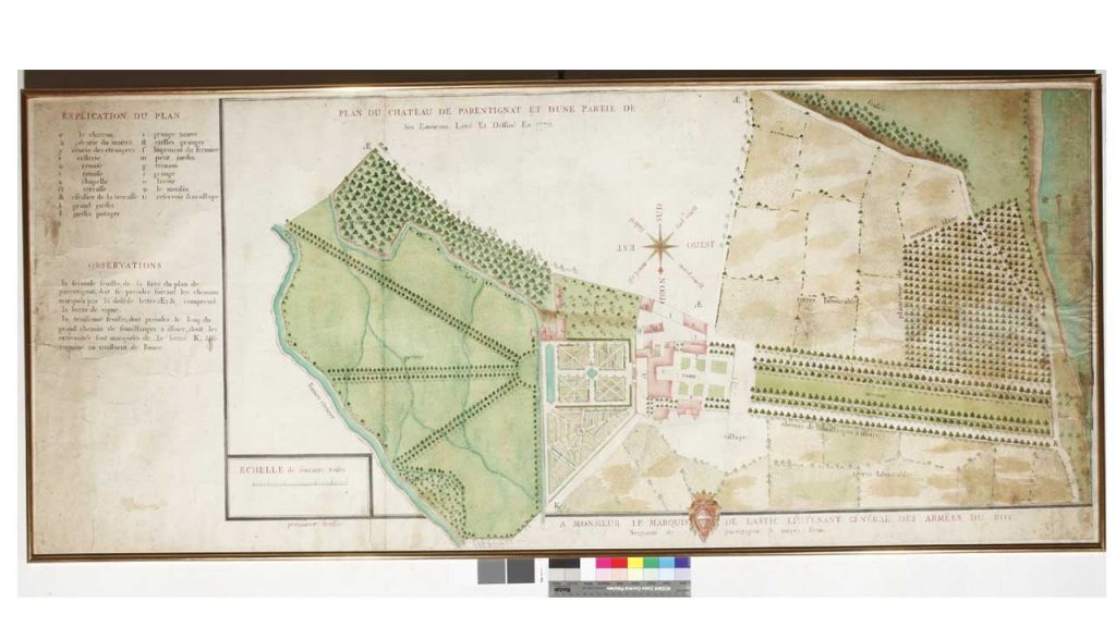 Domaine de Parentignat / Gravure de 1770